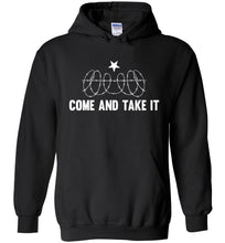 Load image into Gallery viewer, Come And Take It Razor Wire Hoodie Texas Border Shirt black
