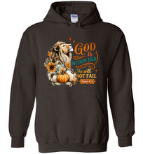 Load image into Gallery viewer, Christian Fall Hoodie God Within Her She Will Not Fall Psalm 46:5 brown