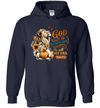 Load image into Gallery viewer, Christian Fall Hoodie God Within Her She Will Not Fall Psalm 46:5 navy