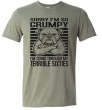 Load image into Gallery viewer, Terrible Sixties Tee Shirt Heather Military Green 