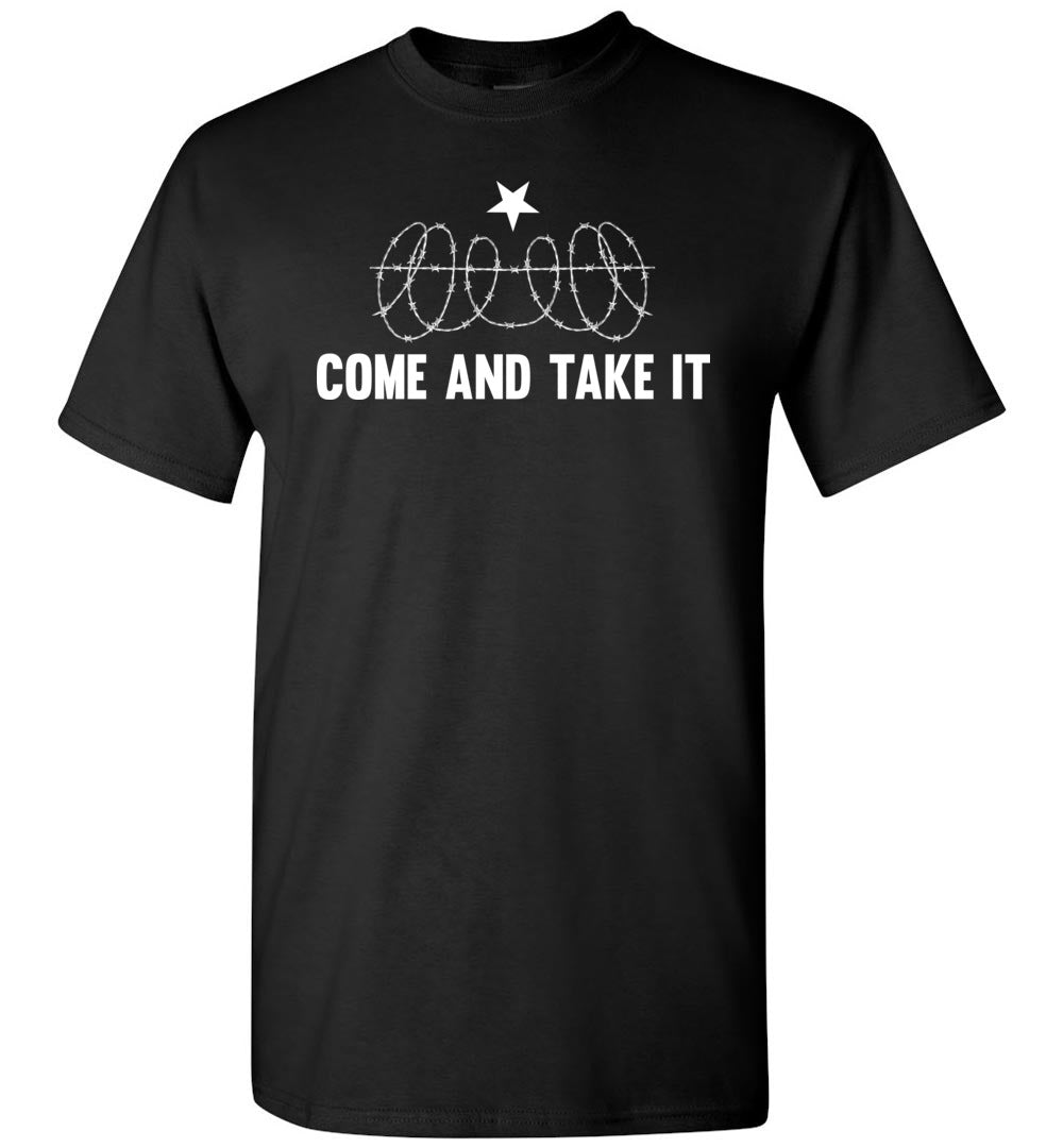 Come And Take It Razor Wire Texas Shirt black