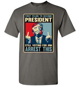 Arrest This Donald Trump T-shirt charcoal