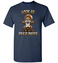 Load image into Gallery viewer, Look At Deez Nuts Funny Squirrel T-shirt navy