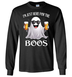 Funny Halloween Shirt I'm Just Here For The Boos long sleeve tee