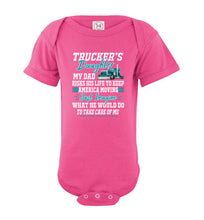 Load image into Gallery viewer, Trucker Daughter tshirt, Just Image What He Would Do For Me Onesie  hot pink