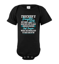 Load image into Gallery viewer, Trucker Daughter tshirt, Just Image What He Would Do For Me Onesie Black