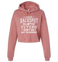 Load image into Gallery viewer, Funny Cheer Backspot Cropped Cheerleader Hoodie mauve