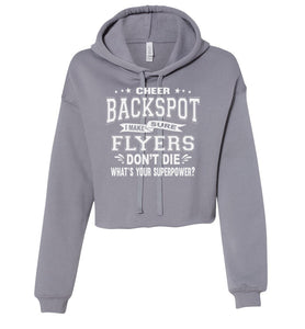 Funny Cheer Backspot Cropped Cheerleader Hoodie storm