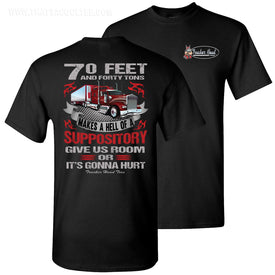 Give Us Room Or It's Gonna Hurt! Funny Trucker Shirts crew neck