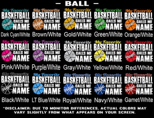 My Favorite Basketball Player ball color options