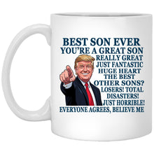 Load image into Gallery viewer, Funny Son Trump 11oz White Mug Trump Son Mug 3