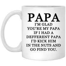 Load image into Gallery viewer, Funny Papa Mug: Kick Him In The Nuts 3