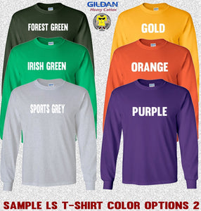 Gildan Long Sleeve T-Shirt Color Options 2