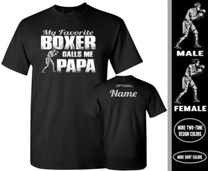 Boxing Papa Shirt | My Favorite Boxer Calls Me Papa