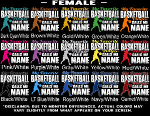 My Favorite Basketball Player female color options