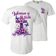 Load image into Gallery viewer, Christian Grandma Shirt: Woman Of Faith T-Shirt Ash