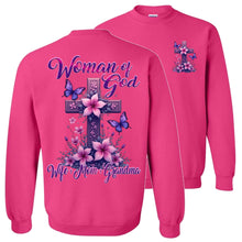 Load image into Gallery viewer, Chistian Grandma Sweatshirt - Woman Of God Wife Mom Grandma pink