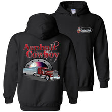 Load image into Gallery viewer, Asphalt Cowboy Bull Hauler Trucker Hoodie black