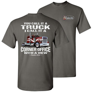 You Call It A Truck I Call It A Corner Office With A View Trucker Tshirt charcoal