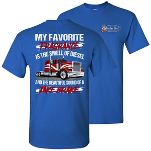 Diesel And Jake Brake Trucker Shirts royal