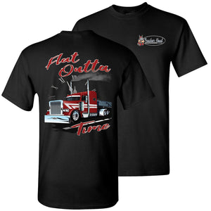 Flat Outta Time Flatbedder Trucker Shirt