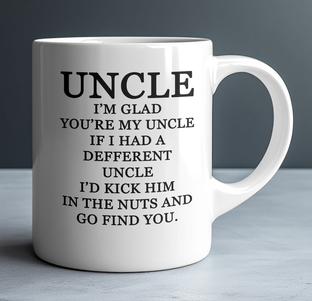 Funny Uncle Mug: Kick Him In The Nuts