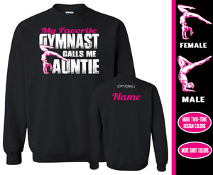 Gymnasts Aunt Sweatshirt, My Favorite Gymnast Calls Me Auntie
