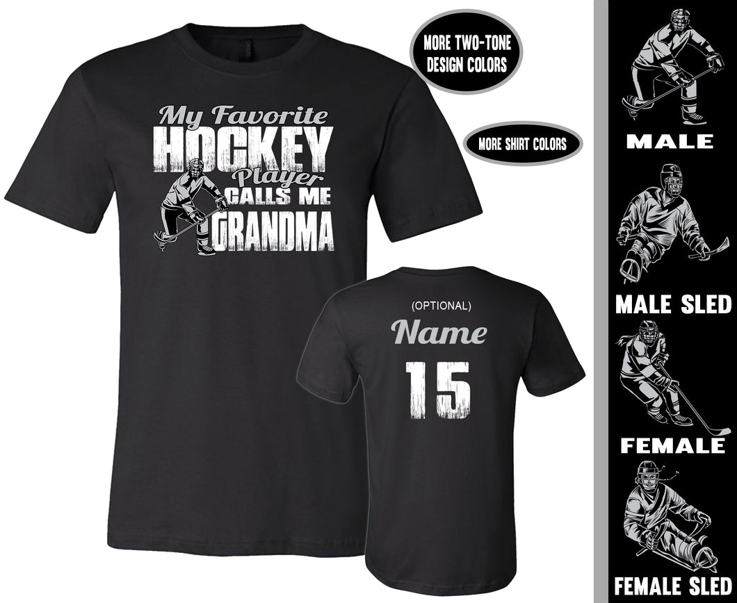 Hockey Grandma Shirt, My Favorite Hockey Player Calls Me Grandma