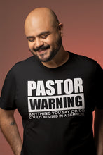 Load image into Gallery viewer, Pastor Warning Funny Pastor Shirts