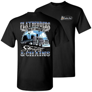 FlatBedders Do It With Straps & Chains Flatbedder T Shirt black