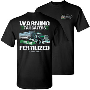 Warning Tailgaters Will Be Fertilized Funny Bull Hauler Shirts