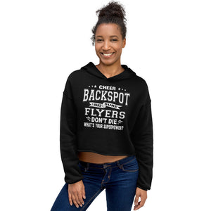 Funny Cheer Backspot Cropped Cheerleader Hoodie 5