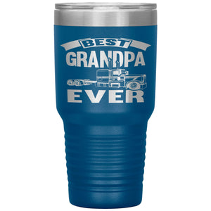 Best Grandpa Ever Trucker Cups 30 Ounce Vacuum Tumbler blue