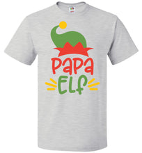 Load image into Gallery viewer, Papa Elf Christmas Shirts ash