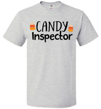 Load image into Gallery viewer, Candy Inspector Funny Halloween Shirts ash