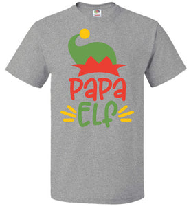 Papa Elf Christmas Shirts sports gray
