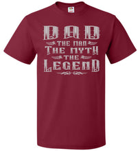 Load image into Gallery viewer, Dad The Man The Myth The Legend T-Shirt cardnail
