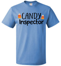 Load image into Gallery viewer, Candy Inspector Funny Halloween Shirts blue