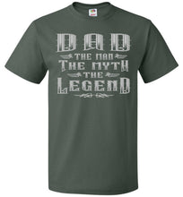 Load image into Gallery viewer, Dad The Man The Myth The Legend T-Shirt green