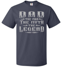 Load image into Gallery viewer, Dad The Man The Myth The Legend T-Shirt navy