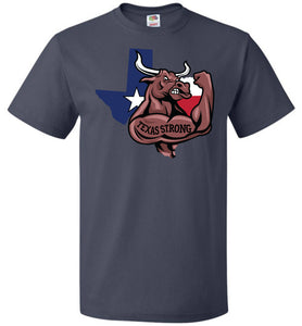 Texas Strong T Shirt With Longhorn Texas Strong T Shirt fol navy