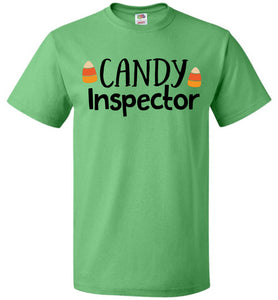 Candy Inspector Funny Halloween Shirts green