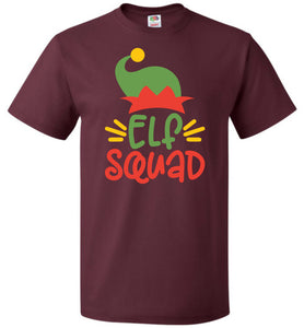 Elf Squad Christmas Shirts FOL maroon
