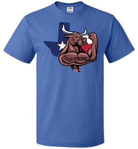 Texas Strong T Shirt With Longhorn Texas Strong T Shirt fol royal