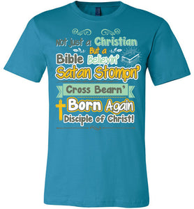 Not Just A Christian Quote T Shirts aqua