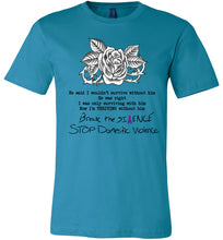 Load image into Gallery viewer, Domestic Violence T-Shirts aqua