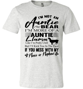 Auntie Llama Shirt | Auntie Bear Shirt | Funny Aunt Shirts ash