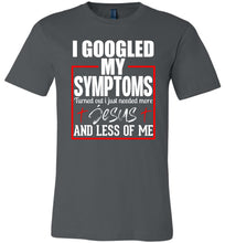 Load image into Gallery viewer, I Googled My Symptoms Jesus T Shirts asphalt