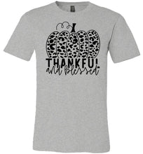Load image into Gallery viewer, Thankful And Blessed Thanksgiving Fall Shirt grey