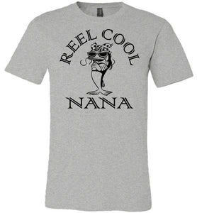 Reel Cool Nana Fishing T-Shirts gray